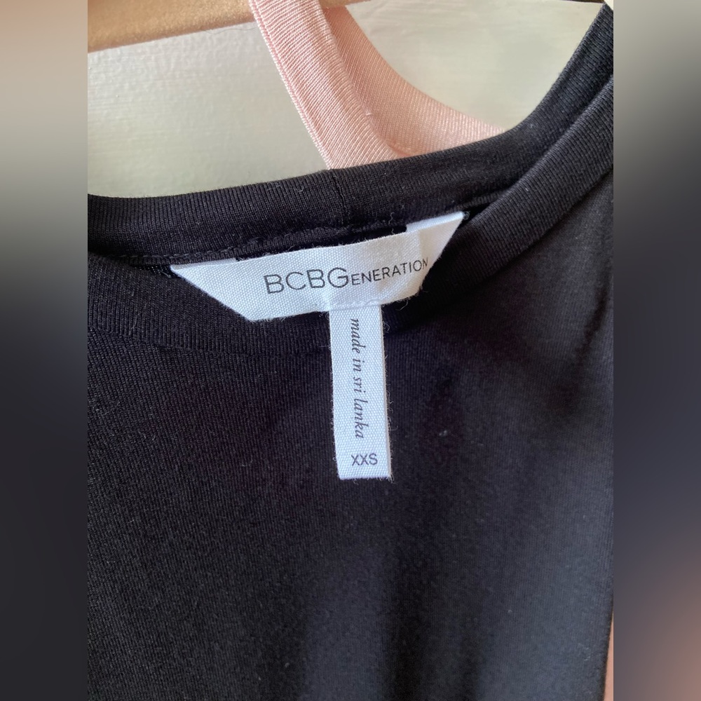 Bcbgeneration Black Tank With Split Side Tulle Bo… - image 4